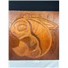Image 2 : Large 27" x 23" Native Carving Signed and Dated 1996