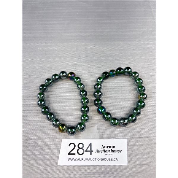 2 Large Beads Bracelets