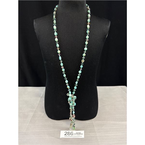 Heavy Glass + Crystal Beads Necklace