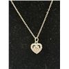 Image 2 : 925 Sterling Silver Chain w/ Heart Pendant Necklace
