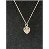 Image 3 : 925 Sterling Silver Chain w/ Heart Pendant Necklace