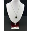Image 1 : Vintage Dark Green B.C. Jade Pendant w/ Chain Neckalce