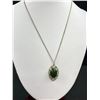 Image 2 : Vintage Dark Green B.C. Jade Pendant w/ Chain Neckalce