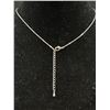 Image 3 : Silver Plated w/ Tiny Diamond Like Stones Pendant w/ Tassels Necklace