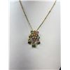 Image 2 : Vintage Gold Tone w/ Stones Necklace
