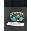 Image 1 : Silver Plated Turquoise Stretch Bracelet