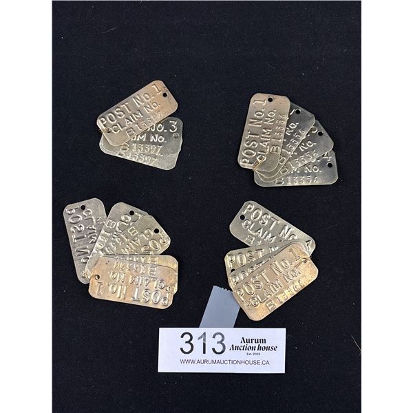 Lot of Vintage Mining Claim Tags