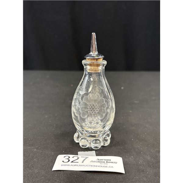 Vintage Imperial Glass Candlewick Bitters Bottle Cornflower Cut C. 1948
