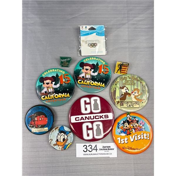 Vintage Pinback Buttons and Pins