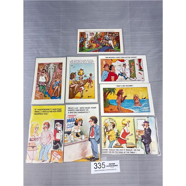 8 Humorous Adult Postcards - England