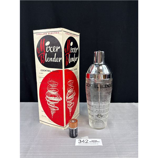 MCM Barware - Glass and Chrome Mixer Blender w/ Original Box