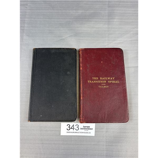 Antique 1909/1910 Books 'The Railway Transirion Spiral' - Talbot and 'The Railroad Spiral' - Searies