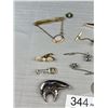 Image 2 : Lot of Vintage Mens Accessories - Bolo Slides, Tie Bars and Pins