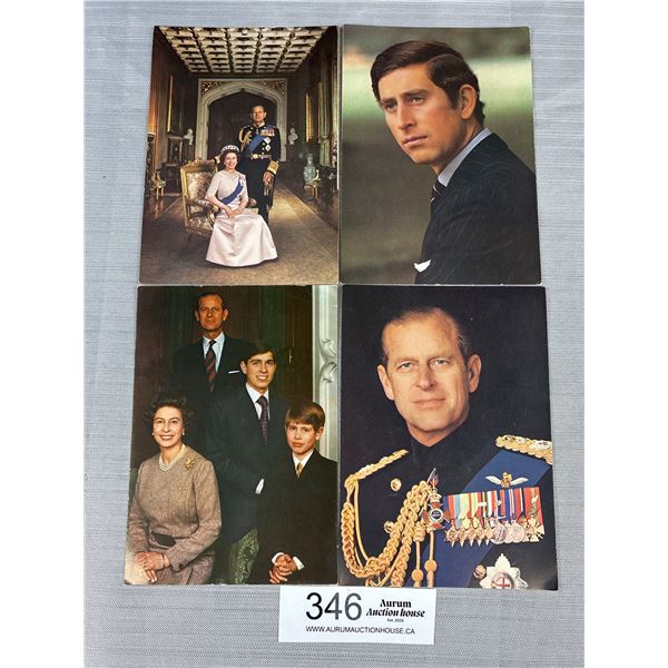 4 Vintage Royal Family Photo Postcards
