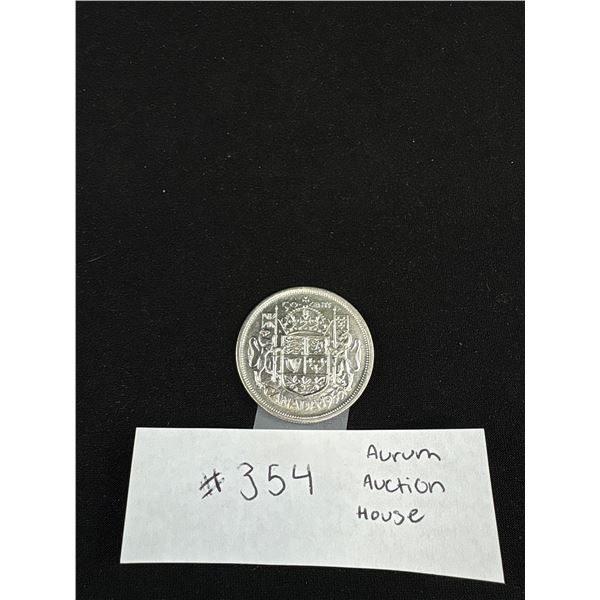 1955 Canadian Silver 50 Cent Piece