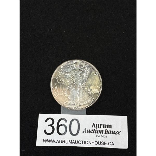 1990 1oz Silver Walking Liberty Coin