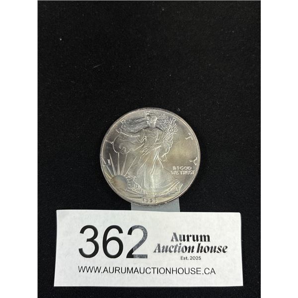 1990 1oz Silver Walking Liberty Coin