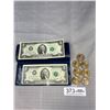 Image 1 : Lot of US $2 Bills and $1 Coins