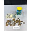 Image 1 : Lot of Old World Coins and 1000 Yen Paper Note