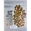 Image 1 : Lot of Old Canadian Pennies Nickles and 50 Cent Coins
