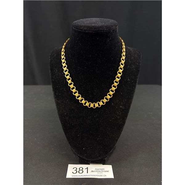 Antique Victorian Gold Book Chair Necklace All Original