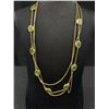 Image 2 : Vintage Gold and Green Enamel Link Necklace