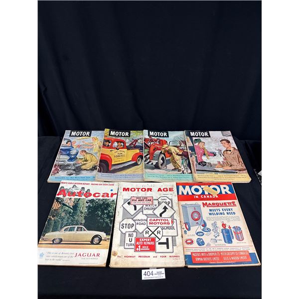 Lot of 7 Motor Magazines from 1950s