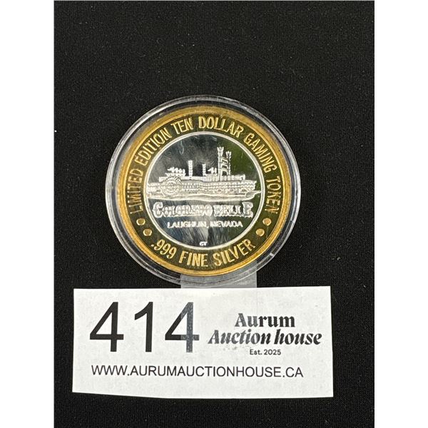 Half Oz Pure Silver $10 Limited Edition Gaming Token