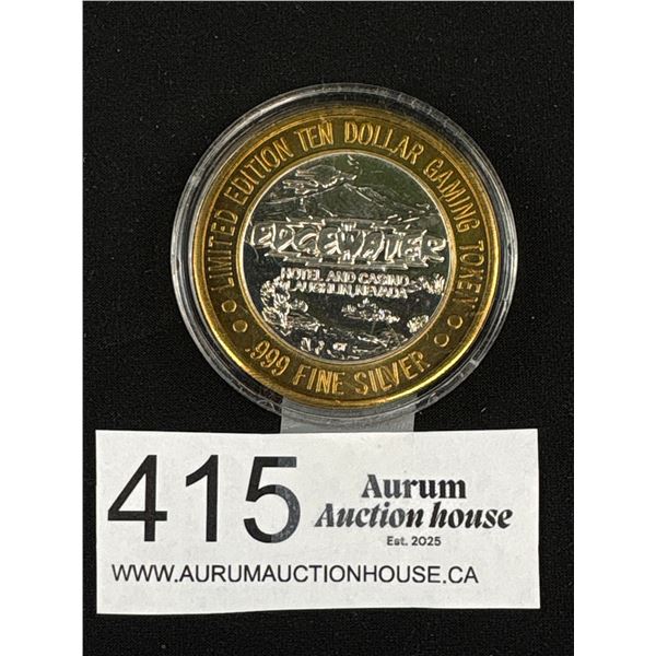 Half Oz Pure Silver $10 Limited Edition Gaming Token