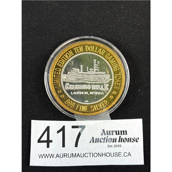 Half Oz Pure Silver $10 Limited Edition Gaming Token