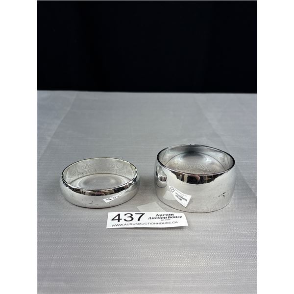 2 Silver Plated Bangles