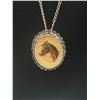Image 2 : Hand Crafted Petti Point Horse Head Pendant w/ Chain Necklace