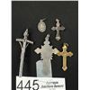 Image 4 : 4 Vintage Crosses + 1 Pendant