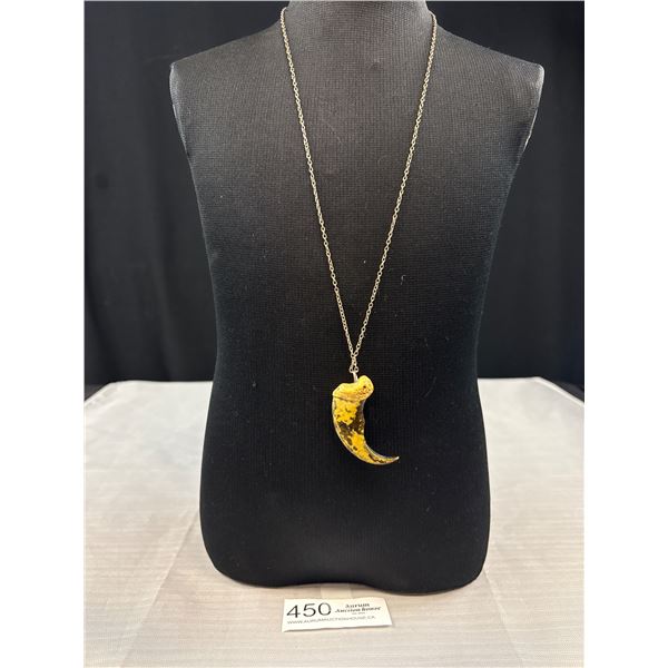 Vintage Claw Pendant w/ Chain Necklace