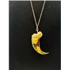 Image 2 : Vintage Claw Pendant w/ Chain Necklace