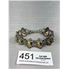 Image 1 : Vintage Silver Tone Jing Jang Links Bracelet