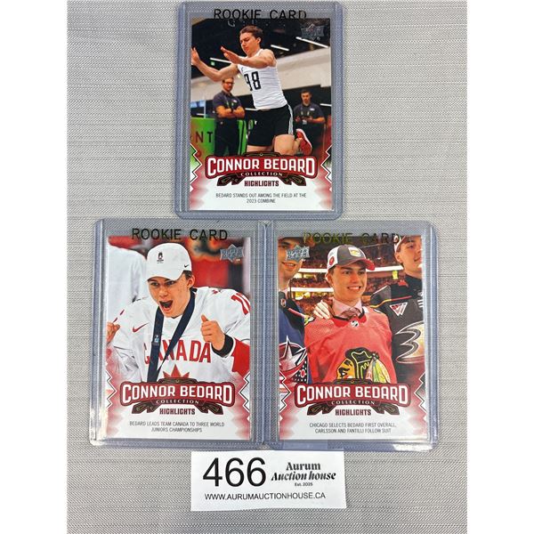 Lot of 3 Conner Bedard Upper Deck Rookie Cards