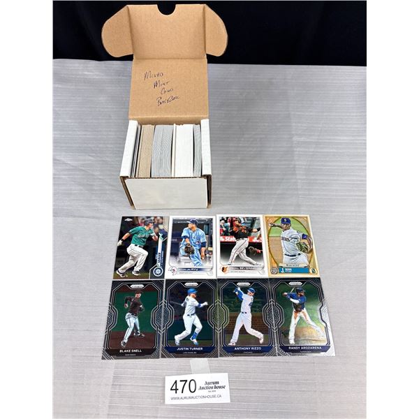 Mixed Mint Condition Baseball Trading Card Lot in Small Trading Box
