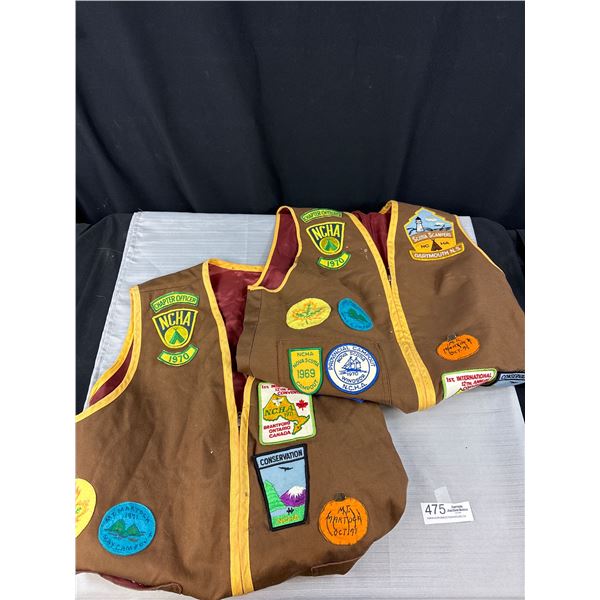 Lot of 2 Vintage Late 60s / Early 70s  - National Campers and Hikers Association (NCHA) Officer Vest