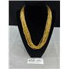 Image 1 : Stunning! Vintage Multi Strand Gold Encased Glass Bead Necklace, Gold Clasp