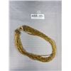 Image 3 : Stunning! Vintage Multi Strand Gold Encased Glass Bead Necklace, Gold Clasp