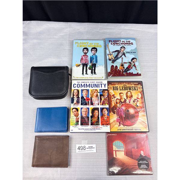 Lot of DVDs, CD Case, 2 Brand New Wallets