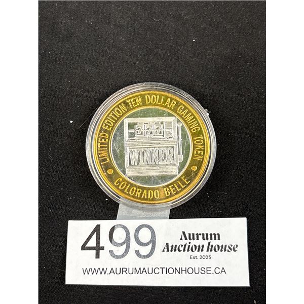 1 Half Oz Pure Silver $10 Gaming Token Limited Edtion