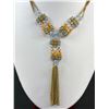 Image 3 : Vintage Glass Beads + Rhinestones Necklace