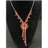 Image 2 : Vintage Red + White Rhinestones Necklace