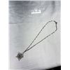 Image 4 : Silver Plated Spider Net Pendant w/ Chain Necklace