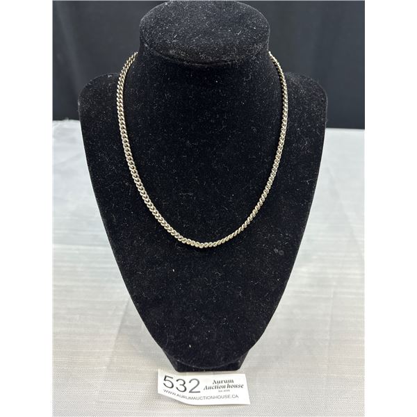 Heavy Vintage Silver Watch Chain Solid