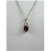 Image 2 : Truly Beautiful Old Sterling Silver .925 Genuine Garnet Necklace