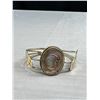 Image 4 : Beautiful! Vintage Silver Abalone Inlay Cuff Bangle