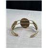Image 5 : Beautiful! Vintage Silver Abalone Inlay Cuff Bangle
